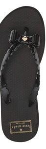 Kate Spade NY Denise Black Bow Sz 5 Flip Flops